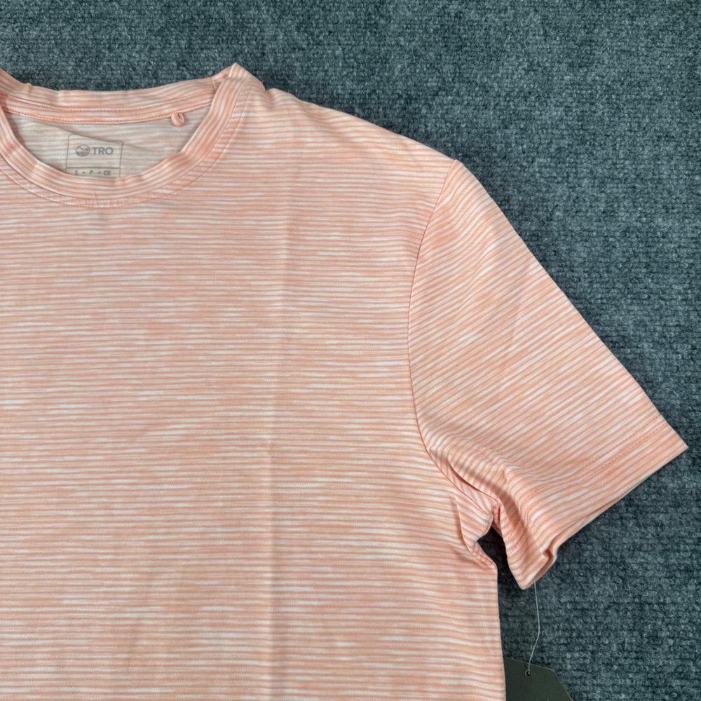 Tahari Tasc TRO T-Shirt NWT Orange Space Dye Wicking Stretch Small